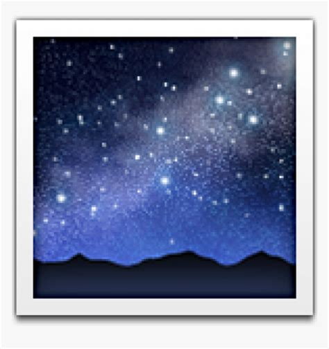 Night Sky Emoji Iphone, HD Png Download - kindpng