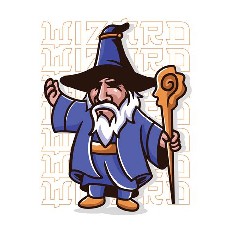 cute wizard mascot logo illustration 35988761 Vector Art at Vecteezy