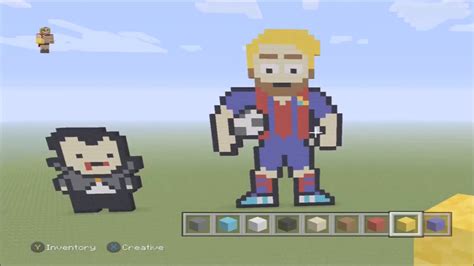 Lionel Messi Minecraft Pixel Art - YouTube