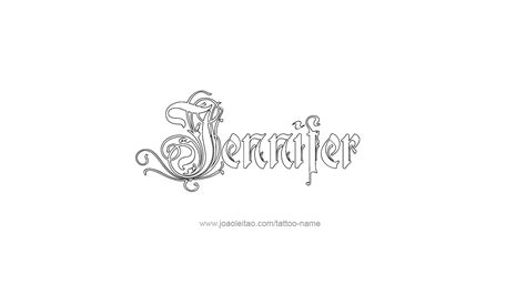 Jennifer Name Tattoo Designs