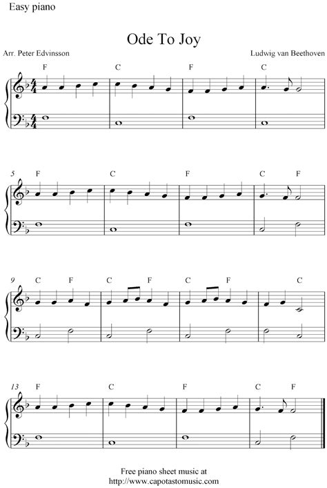 Easy piano sheet music, Keyboard sheet music, Piano sheet music