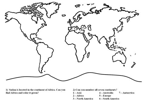 World Outline Map With Continents