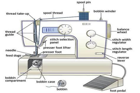 Sewing Machine Parts and Functions With Their Pictures