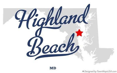 Map of Highland Beach, MD, Maryland