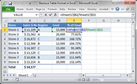 Remove Table Format in Excel - TeachExcel.com