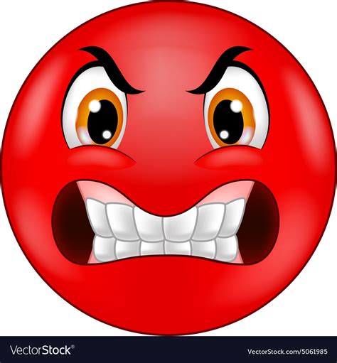 Angry smiley emoticon Royalty Free Vector Image