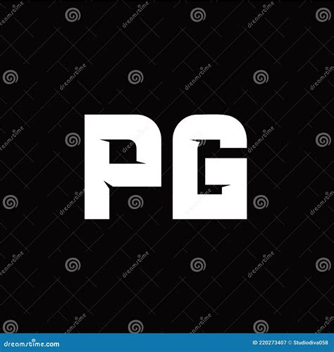 P G Letter Monogram Style Initial Logo Template Stock Illustration ...