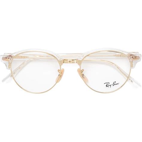 Ray-Ban Clubround round-frame glasses (€180) liked on Polyvore ...