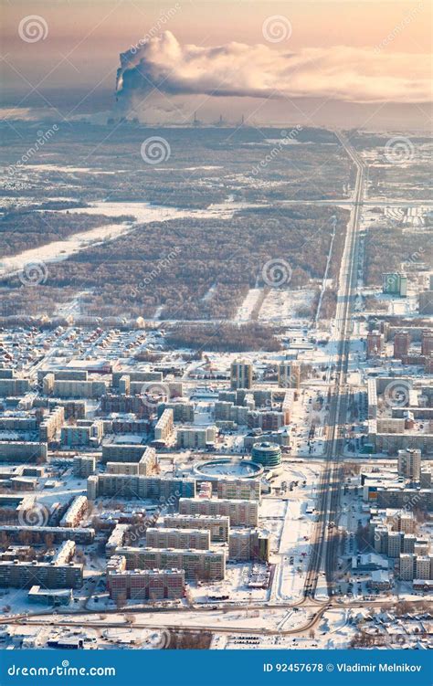 Tobolsk, Tyumen Region, Russia In Winter, Top View Stock Photo - Image ...