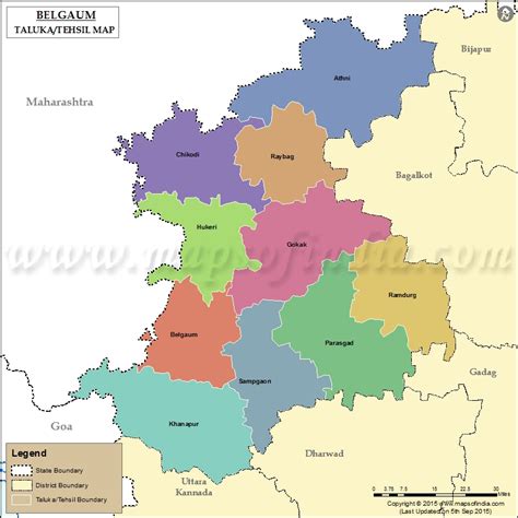 Belgaum Tehsil Map, Belgaum Taluk Map