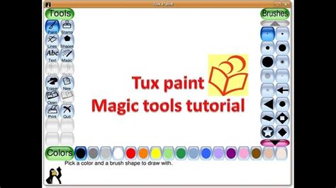 Tux Paint Magic Tools ( Demo Video ) | Tux paint, Paint program, Painting