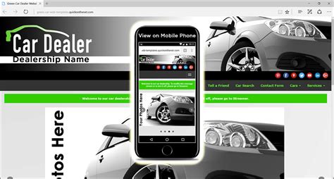 Green Car Logo Design & Web Template