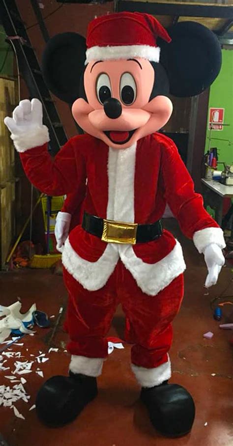 Christmas Mickey Mouse Mascot Costume Adult Christmas Character Costume ...