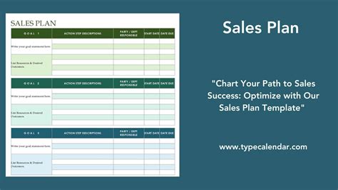 Sales Plan Excel Template