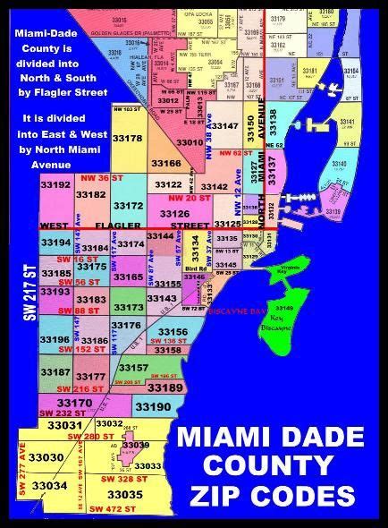 City of Miami Flood Map | Miami-Dade County Zip Code Map | zip codes ...