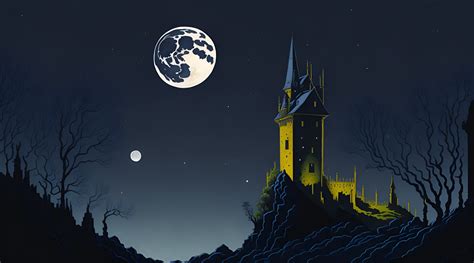 4K Magical Castle Transform in Full Moon Wallpaper, HD Artist 4K ...