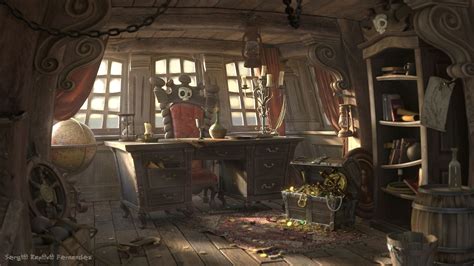 Image: Pirate Cabin | Pirate room, Cabin art, Captains quarters