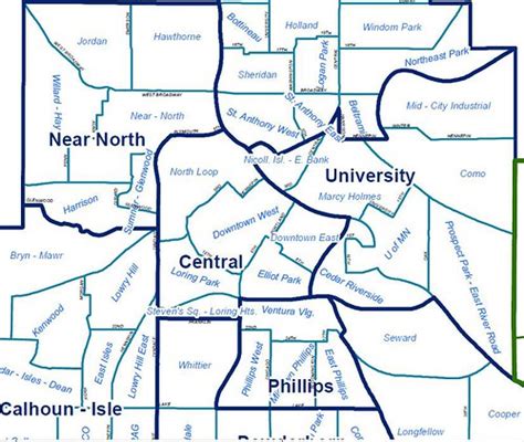 New Minneapolis Neighborhood Map from MLS - Mill District Real Estate ...