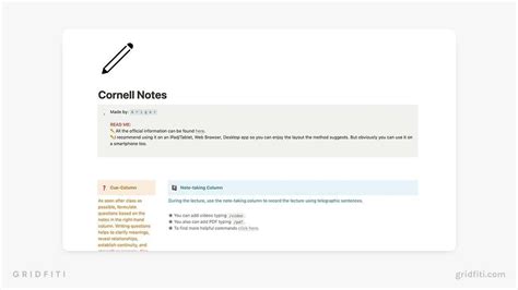 Boost Your Note-Taking with Simple Notion Cornell Template