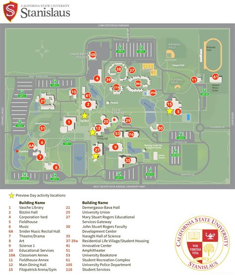 Stanislaus State Campus Map - California State University, Stanislaus ...