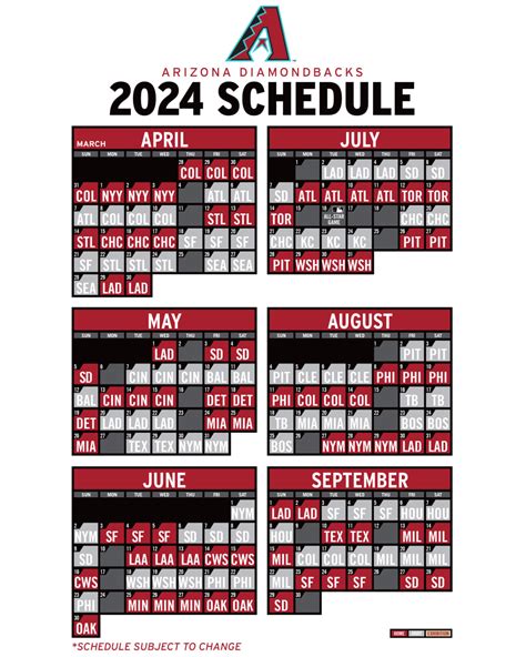 Arizona Diamondbacks Spring Training 2024 Schedule - Ashli Camilla