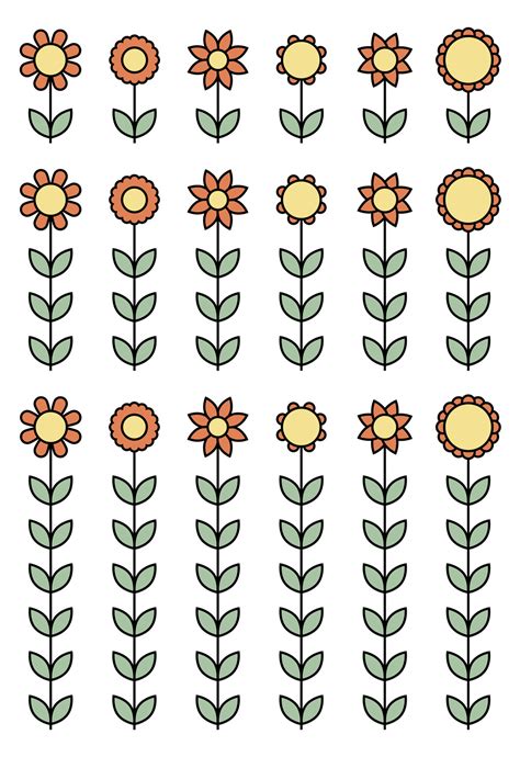 Outline flower vector set isolated on white 25881869 Vector Art at Vecteezy