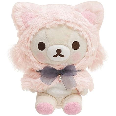 San-x Rilakkuma Korilakkuma Cat Plush Doll Pink Height 16 Japan | Cat ...