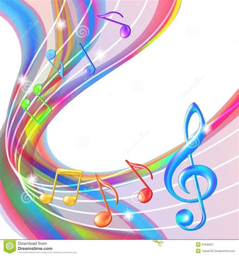 Colorful Music Notes Backgrounds