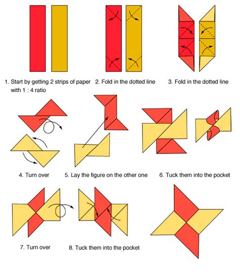 how to make a easy origami bird Origami shuriken ninja star diy stars ...