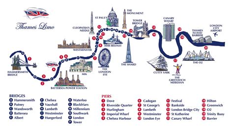 River thames map - Thames river map (England)