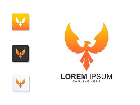 Premium Vector | Vector phoenix logo template