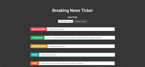 15 jQuery News Ticker Plugins - BestDevList