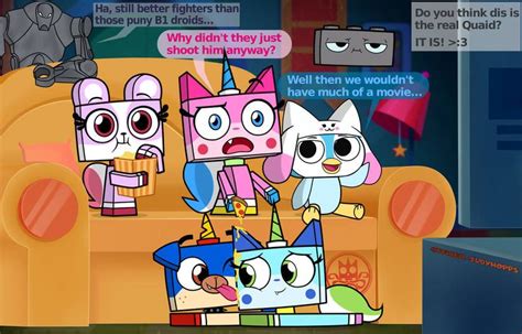 Unikitty and her friends watch a movie! :3 by https://www.deviantart ...