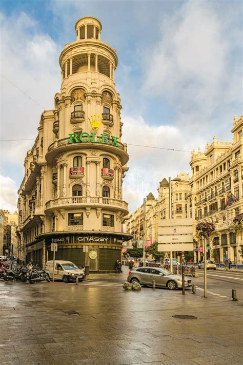 Gran Via Street, Madrid, Spain Editorial Stock Image - Image of calle ...