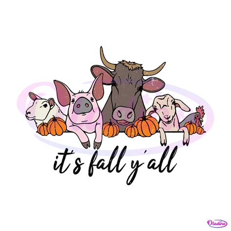 Farm Animals It's Fall Y All Fall SVG Cutting Digital File