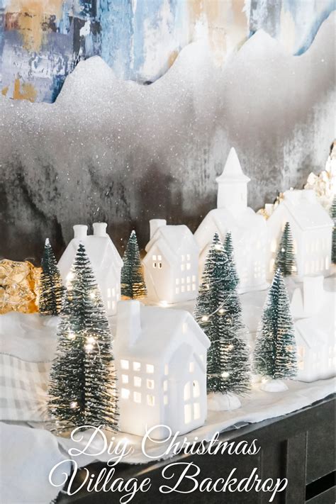 DIY Christmas Village Backdrop in 2020 | Diy christmas village ...