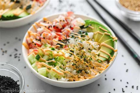 California Roll Sushi Bowls - Simply Home Cooked