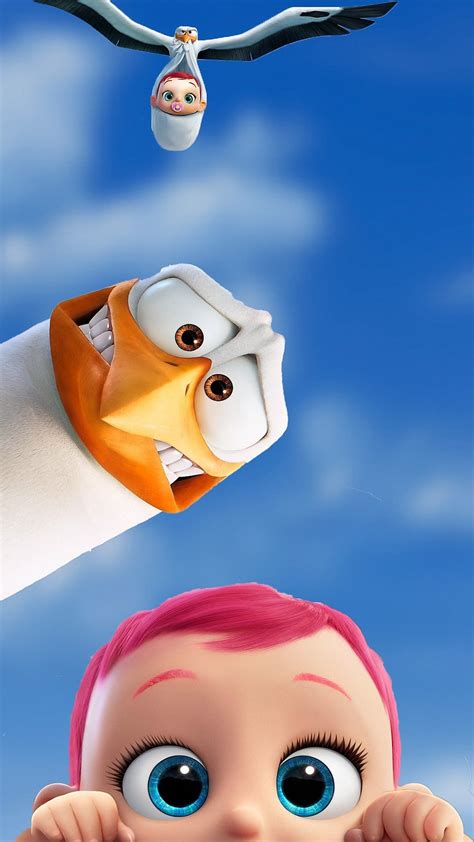 1080x1920 Storks - Tap to see more cute cartoon wallpapers! - @mobile9 ...