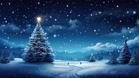 Premium AI Image | december background christmas winter landscape HD 8K ...