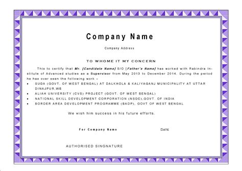 Formidable Info About Experience Certificate Letter Format Nanny Resume ...