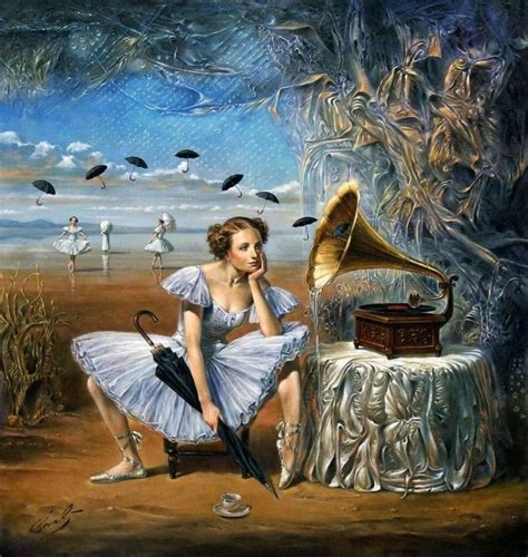 Michael Cheval .Melody of Rain Surreal Art Painting, Surrealism ...