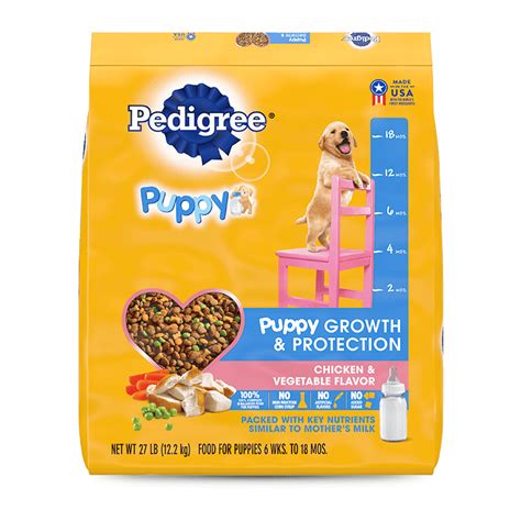 PEDIGREE® PUPPY™ Growth & Protection Dry Dog Food Chicken & Vegetable ...