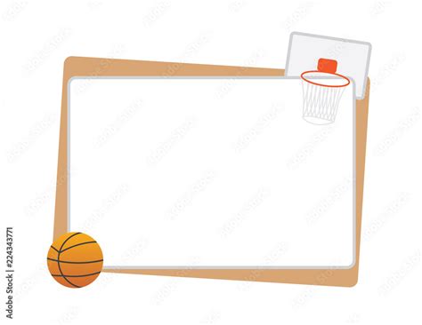 Basketball frame with ball and net isolated Stock Vector | Adobe Stock