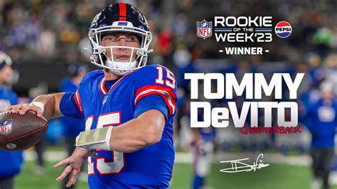 QB Tommy DeVito voted Rookie of the Week