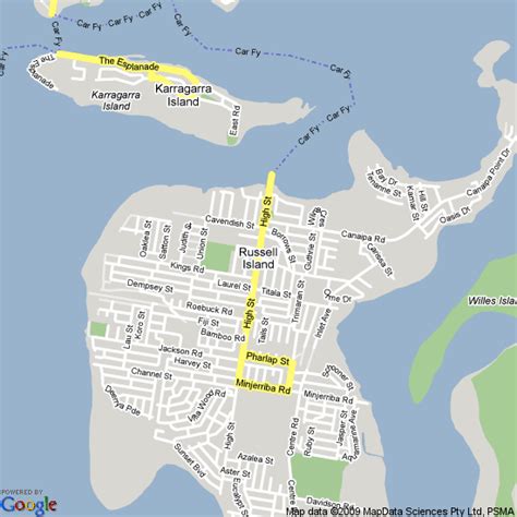 Map of Russell Island, Queensland | Hotels Accommodation