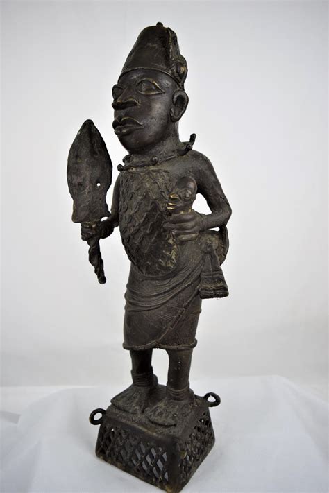 Benin Bronze Sculpture, Realistic Sculpture for sale by gladoj ...