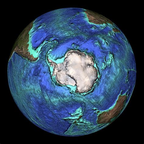 Earth's Topography Photograph by Noaa/science Photo Library - Pixels