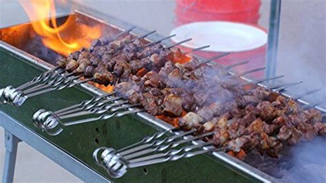 The Grill Store – 32″ Stainless Steel Shish Kebab Grill w/Stand & 20 ...