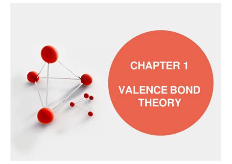 Chapter 1- Valence BOND Theory - CHAPTER 1 VALENCE BOND THEORY CONTENTS ...