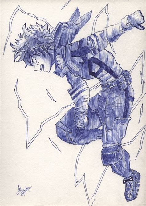 Midoriya Izuku Ballpen Sketch - Tigressive_Art - Paintings & Prints ...